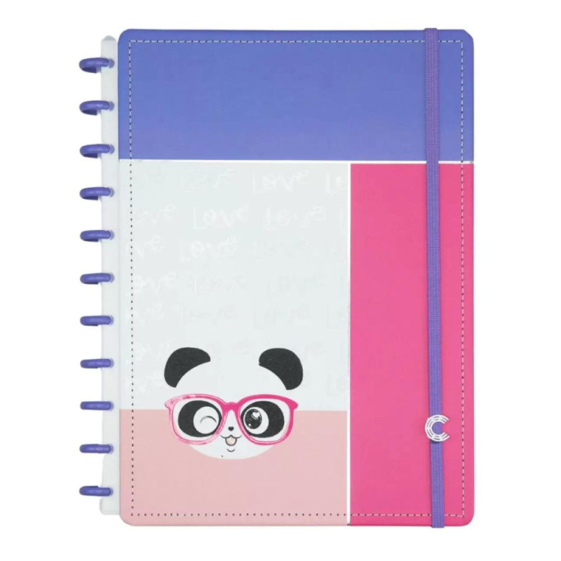 Kit Caderno Inteligente Luluca A5 + Acessório de Elástico Panda