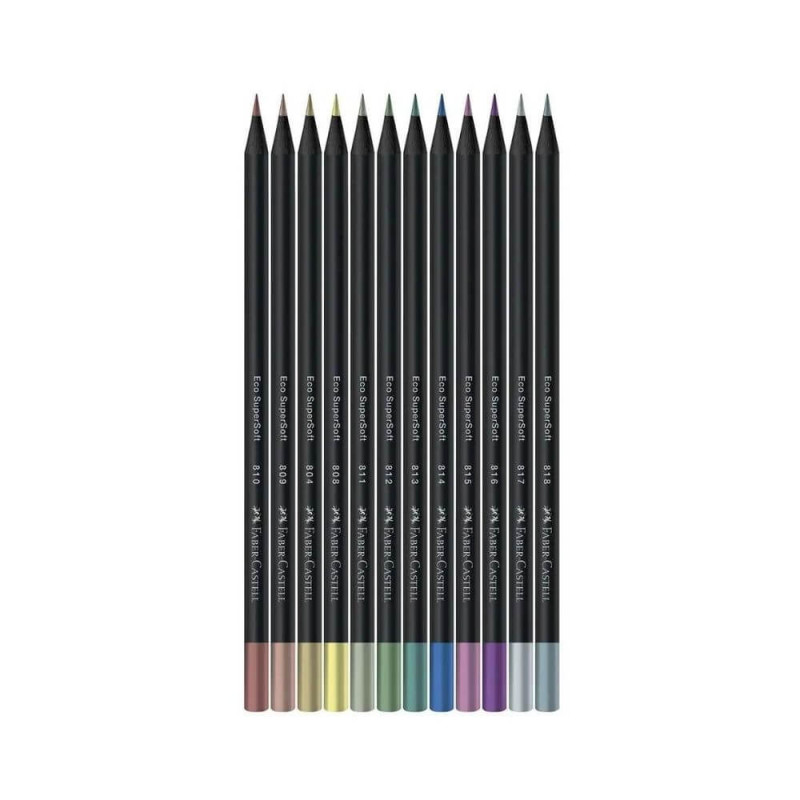 Lápis de Cor Faber-Castell Super Soft 15 Cores Neutras