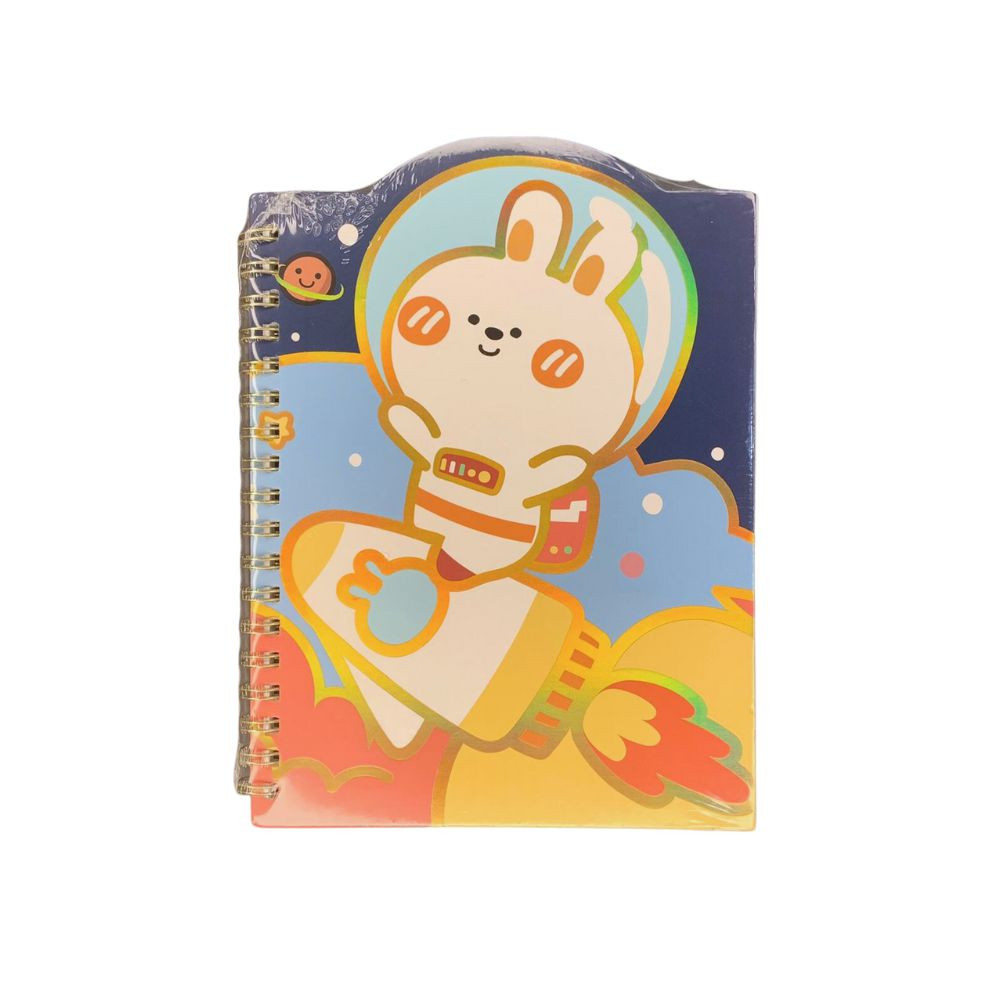 Caderno Kawaii com desenho fofo e páginas coloridas, agenda