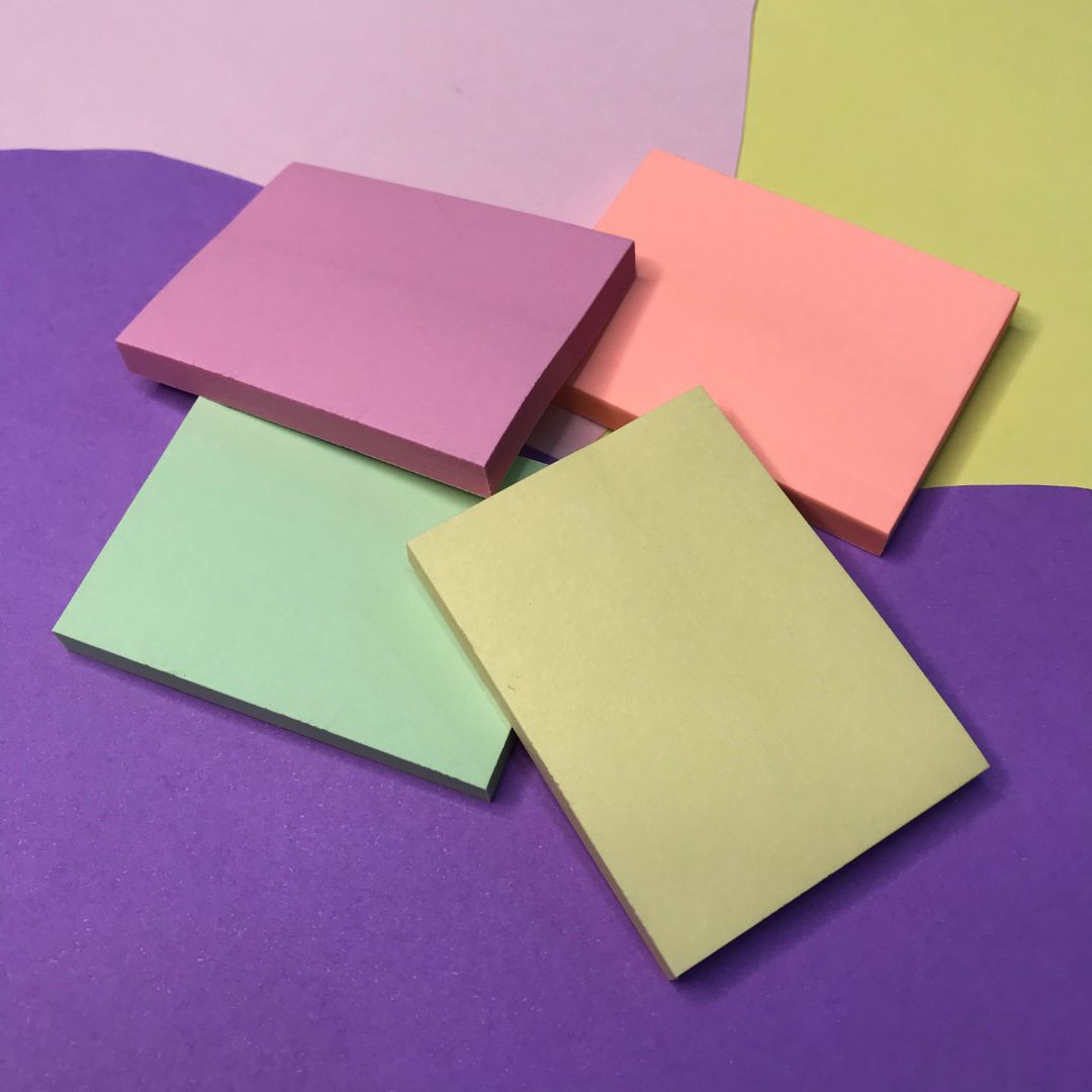 Blocos De Anotações Smart Notes Colorido Pastel 4un BRW