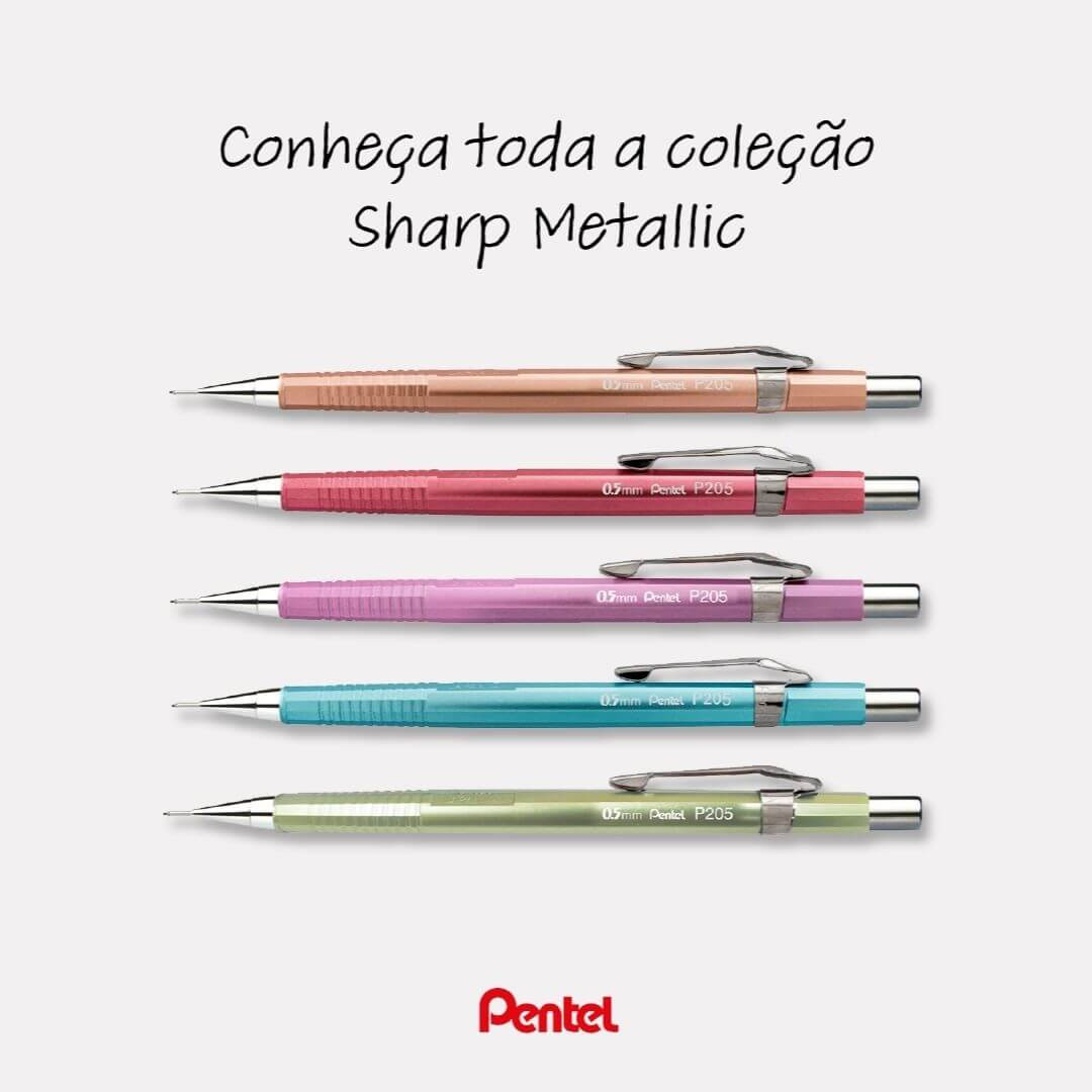 Lapiseira Pentel 0.7 Sharp P207 Lilás Metálico