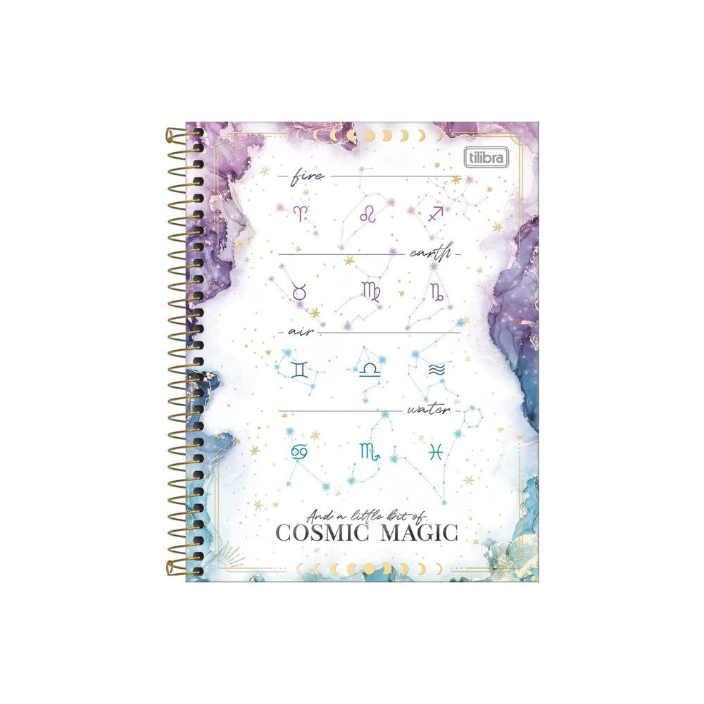 Caderno Colegial 1 Matéria 80 Folhas Magic Tilibra Cosmic