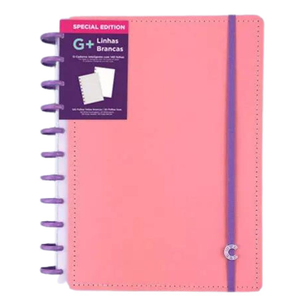 Caderno Inteligente G+ Rose Rosé Linhas Brancas Special Edition