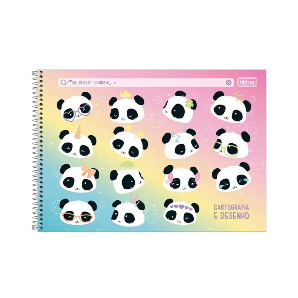 Caderno Cartografia E Desenho Panda Lovely Friend Tilibra The Cutest