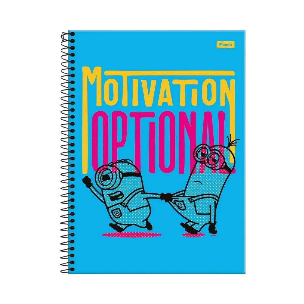 Caderno Universitário 1 Matéria 80F Minions Motivation Foroni