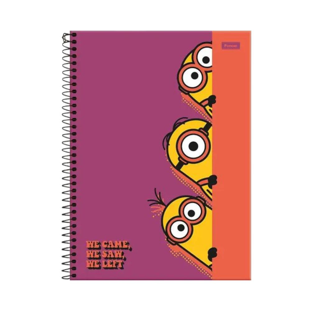 Caderno Universitário 1 Matéria 80F Minions We Came Foroni