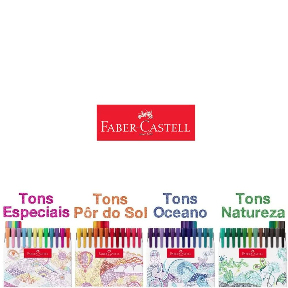 Caneta Fine Pen Faber Castell c/ 48 Cores