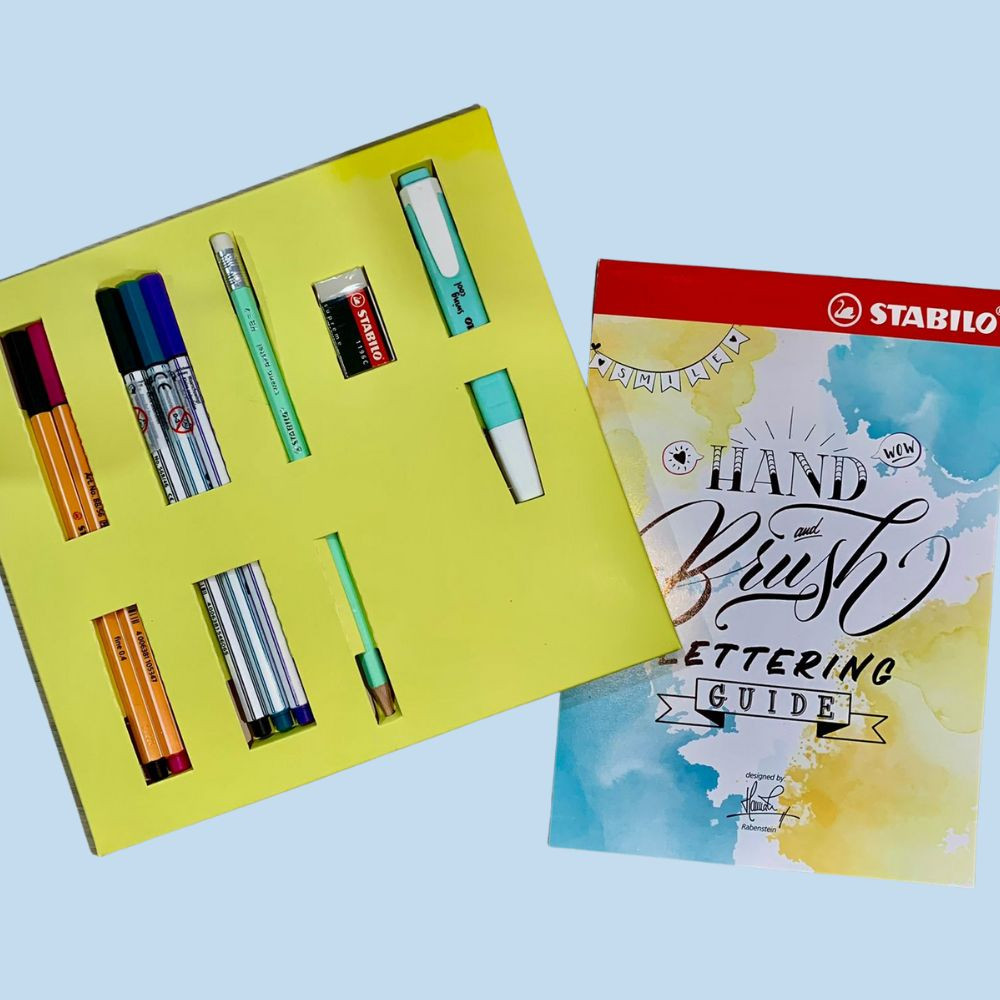 Caneta Stabilo Kit Create Brush Lettering C/9 Peças
