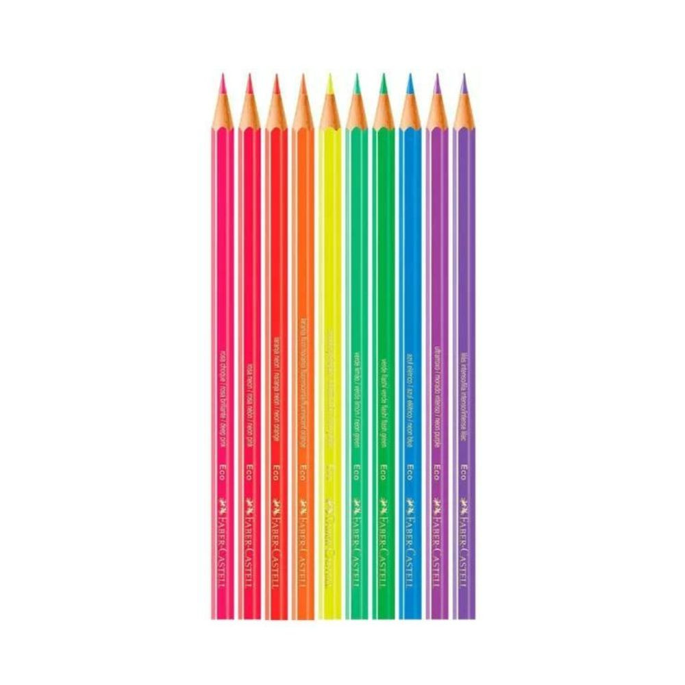Lápis de Cor Faber Castell 10 Cores Neon