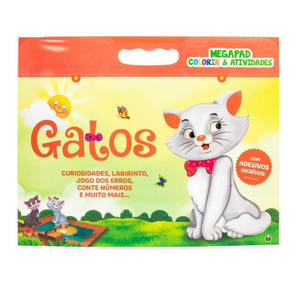 Livro Para Colorir e Atividades Megapad Gatos