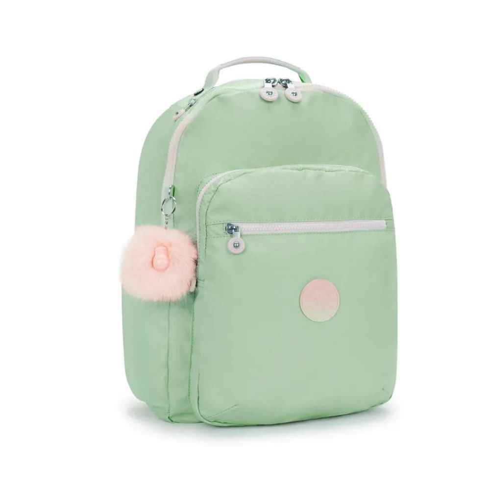 Mochila Kipling Seoul Soft Green Metallic 27L