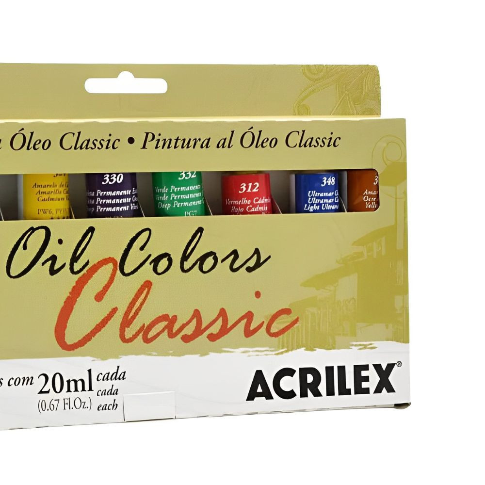 Tinta Óleo Acrilex Classic 8 Cores