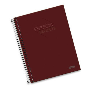 Caderno Universitário 10 Matérias Reflects Cadersil Vermelho