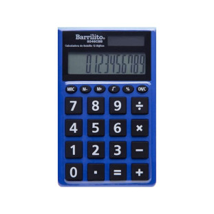 Calculadora de Bolso Barrilito 12 Dígitos Azul 8046CBB