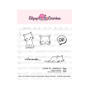 Cartela de Carimbos M - "Gatinhos 2" - Lilipop Carimbos