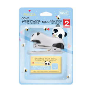 Grampeador Mini Panda Tilibra C/1000 Grampos