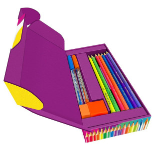 Kit Papelaria Neon Faber-Castell