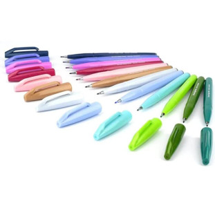 Kit Caneta Brush Sign Pen Pentel 12 Cores Pastel