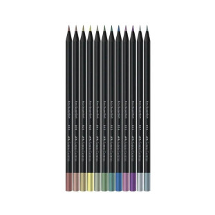 Lápis de Cor Faber Castell Supersoft 12 Cores Metálicas