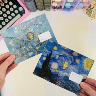Papéis de Carta Kit com Envelopes Van Gogh La Palomita