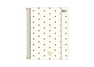 Agenda Planner 2025 Espiral Tilibra West Village Coração 177mm x 240mm