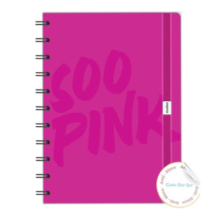 Caderno Studies Soo Pink Pautado Linhas Brancas