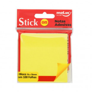 Bloco Adesivo Amarelo Neon Molin- 100F