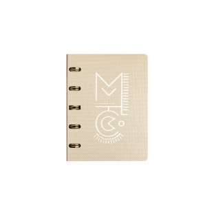 Caderneta de Anotações Ótima Systemflex Dourado Mini 9x13,7