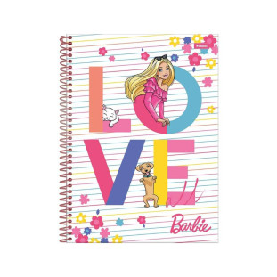 Caderno Barbie Universitário 10 Matérias 160 Folhas Love All