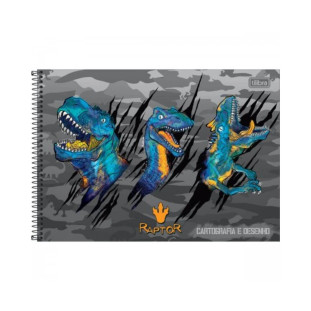 Caderno Cartografia e Desenho Raptor Tilibra 80F Cinza