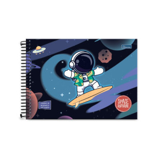 Caderno Cartografia E Desenho Space Adventure Cadersil 80F Surf