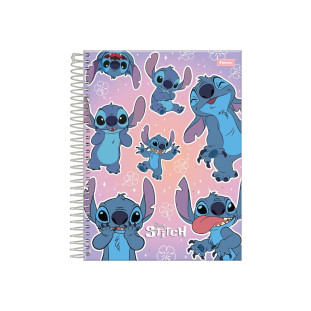 Caderno Colegial Stitch 1 Matéria 80F Foroni Caretas