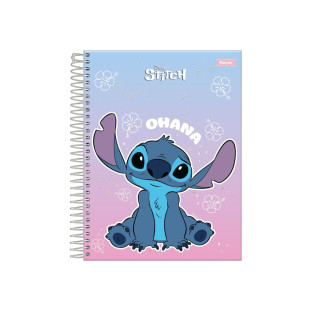 Caderno Colegial Stitch 10 Matérias 160F Foroni Ohana