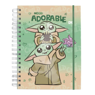 Caderno Smart Universitário Star Wars Mandalorian Baby Yoda