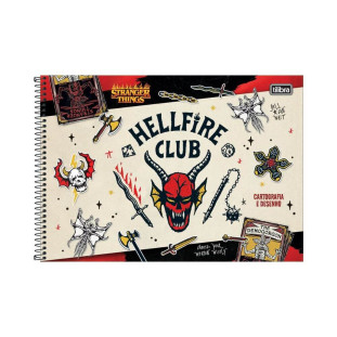 Caderno Stranger Things Cartografia E Desenho Tilibra Hellfire Club