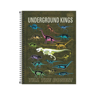 Caderno Universitário 1 Matéria 80F Raptor Tilibra Underground Kings