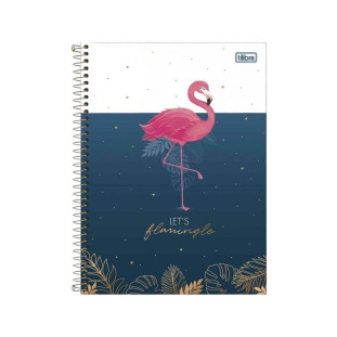 Caderno Universitário 1 Matéria 8F Aloha Tilibra Flamingle