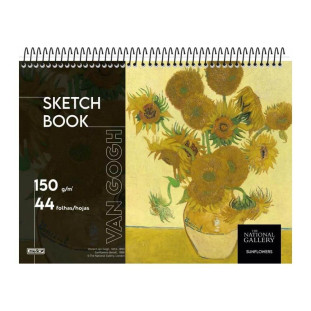 Caderno Van Gogh De Desenho Sketch Book Sunflowers São Domingos