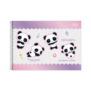 Caderno Cartografia E Desenho Panda Lovely Friend Tilibra Too Cute