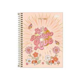 Caderno Colegial 10 Matérias Gypsy Radiate Love Tilibra