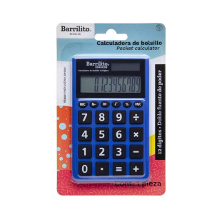 Calculadora de Bolso Barrilito 12 Dígitos Azul 8046CBB
