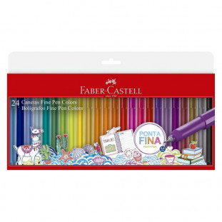 Caneta Fine Pen Faber Castell c/ 24 Cores