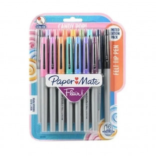 Caneta Flair Ultra Fina Candy Pop PaperMate Blister c/ 16 cores