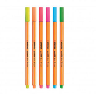 Caneta Stabilo Fine Pen Point 88 Cores Neon