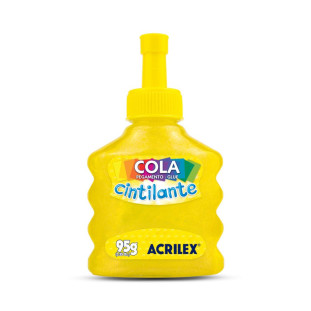 Cola Cintilante Acrilex 95G Amarelo