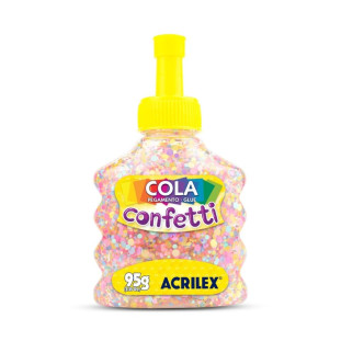 Cola Confetti Acrilex 95G Tuti-Frutti