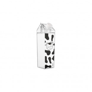 Garrafa Plástica Milk 450ml c/ Formato Caixa De Leite c/1Und Leo e Leo