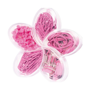 Kit Papelaria Flor De Lotus Rosa Pink Set