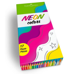 Kit Papelaria Neon Faber-Castell