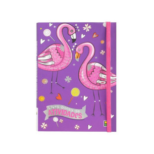 Livro Bolso Para Colorir Atividades Flamingos